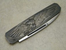 A.G. Russell USA Springdale, ARK .925 Silver 1976 Bicentennial Folding  Knife in Pouch