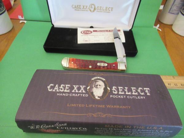 Case XX Select 2008 Tested Red Bone Trapperlock Pattern # 6154l SS 10th Anniversary
