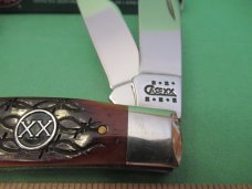 Case XX 2001 Bobwire Large Amber Bone Stockman Pattern # 6375 SS Case XX 2001 Bobwire Large Amber Bone Stockman Pattern # 6375 SS