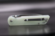 QSP Parrot Liner Lock Knife Natural Jade G-10 (3.25" Satin) QSP Parrot Liner Lock Knife Natural Jade G-10 (3.25" Satin)