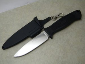 A.G. Russell USA ATS-34 Fixed Blade Knife in Locking Sheath 