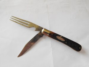  Antique Vintage Union Cutlery Co HOBO Knife Fork Pocket Knife ~Forerunner KA-BAR