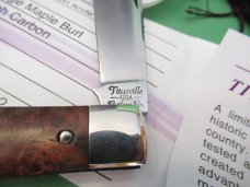 Titusville Cutlery Big Easy Cotton Knife Burnt Orange Maple Burl 1 of 60 