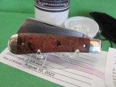 Titusville Cutlery Big Easy Cotton Knife Burnt Orange Maple Burl 1 of 60 