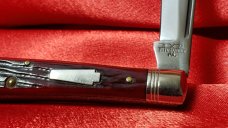 Queen Schatt & Morgan 041-811 Jigged Red Bone Winterbottom 1992 Not Used, carried Slim Trapper Nice Queen Schatt & Morgan 041-811 Jigged Red Bone Winterbottom 1992 Not Used, carried Slim Trapper Nice