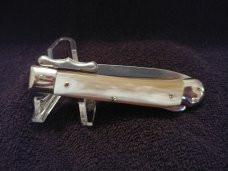 ITALIAN MEDICI STYLE SWING GUARD STILETTO, GORGEOUS HORN