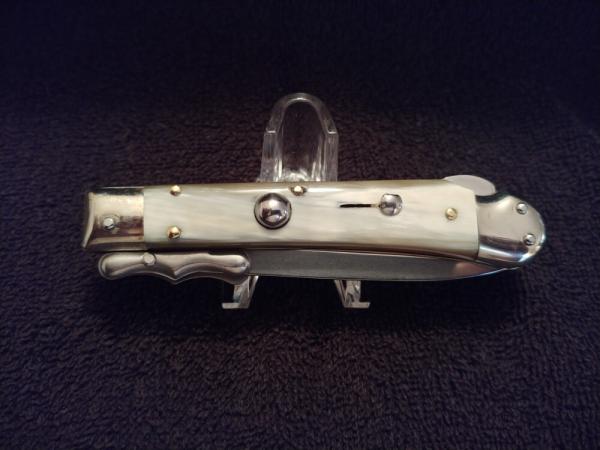 ITALIAN MEDICI STYLE SWING GUARD STILETTO, GORGEOUS HORN