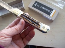 Hubertus Knife Solingen, Germany Large Size 11 Genuine Stag/Antler NIB Hubertus Knife Solingen, Germany Large Size 11 Genuine Stag/Antler NIB
