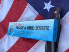 Vintage Parker Cut Co. Eagle Brand Jim Parkers Trout & Bird Knife w/ Micarta Handles +Orig Box -NOS Vintage Parker Cut Co. Eagle Brand Jim Parkers Trout & Bird Knife w/ Micarta Handles +Orig Box -NOS
