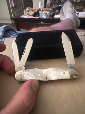 2010 Case XX USA 83046 WH SS Mother Of Pearl Humpback Stockman With Three Blades New In Clam Shell