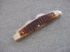 Vintage QUEEN(Crown), Large 4", 4-Blade, Etched, Jigged Bone Handle Congress Pattern Pocket Knife Vintage QUEEN(Crown), Large 4", 4-Blade, Etched, Jigged Bone Handle Congress Pattern Pocket Knife