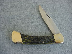 Vintage RARE J.A. HENCKELS Large (5"), Bone Handle Lockback Folding Hunter