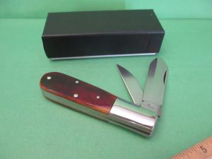Queen Dan Burke Rough Saw Cut Barlow  D-2  Wharncliff Pen 