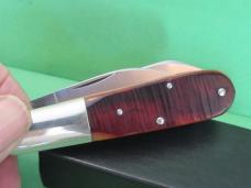 Queen Dan Burke Rough Saw Cut Barlow D-2 Wharncliff Pen Queen Dan Burke Rough Saw Cut Barlow D-2 Wharncliff Pen