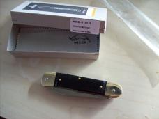 Hubertus Knife Solingen, Germany Large Size 11 Exotic Black Ebonywood NIB