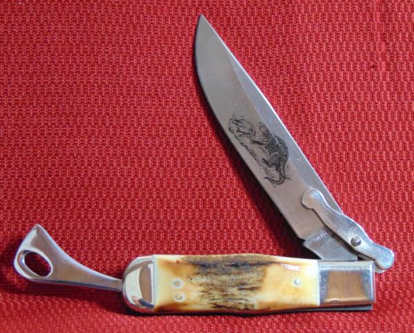 MINT PARKER CUT CO. 5" GENUINE STAG GAME GETTER SAFETY FOLDER 1978-1983