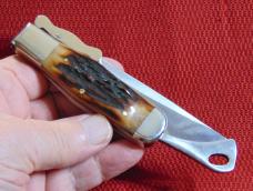 MINT PARKER CUT CO. 5" GENUINE STAG GAME GETTER SAFETY FOLDER 1978-1983