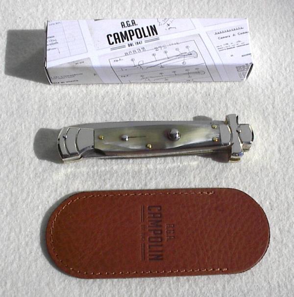 NEW A.G.A. CAMPOLIN 9" MALTESE BRAZILIAN HORN MODIFIED BAYONET BLADE NICKEL SILVER BOLSTERS- W/POUCH NEW A.G.A. CAMPOLIN 9" MALTESE BRAZILIAN HORN MODIFIED BAYONET BLADE NICKEL SILVER BOLSTERS- W/POUCH