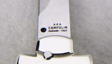 NEW A.G.A. CAMPOLIN 9" MALTESE BRAZILIAN HORN MODIFIED BAYONET BLADE NICKEL SILVER BOLSTERS- W/POUCH NEW A.G.A. CAMPOLIN 9" MALTESE BRAZILIAN HORN MODIFIED BAYONET BLADE NICKEL SILVER BOLSTERS- W/POUCH