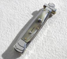 NEW A.G.A. CAMPOLIN 9" MALTESE BRAZILIAN HORN MODIFIED BAYONET BLADE NICKEL SILVER BOLSTERS- W/POUCH NEW A.G.A. CAMPOLIN 9" MALTESE BRAZILIAN HORN MODIFIED BAYONET BLADE NICKEL SILVER BOLSTERS- W/POUCH