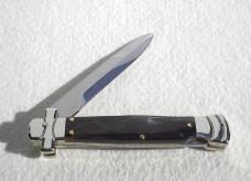 NEW A.G.A. CAMPOLIN 9" MALTESE BRAZILIAN HORN MODIFIED BAYONET BLADE NICKEL SILVER BOLSTERS- W/POUCH NEW A.G.A. CAMPOLIN 9" MALTESE BRAZILIAN HORN MODIFIED BAYONET BLADE NICKEL SILVER BOLSTERS- W/POUCH