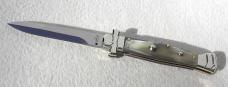 NEW A.G.A. CAMPOLIN 9" MALTESE BRAZILIAN HORN MODIFIED BAYONET BLADE NICKEL SILVER BOLSTERS- W/POUCH NEW A.G.A. CAMPOLIN 9" MALTESE BRAZILIAN HORN MODIFIED BAYONET BLADE NICKEL SILVER BOLSTERS- W/POUCH
