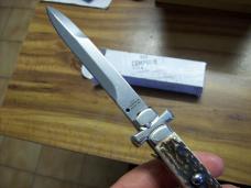 A. G. A. Campolin Dominus Lever Maltese Cross Large 9 Incher Lockback W/Genuine Stag/Antler NIB A. G. A. Campolin Dominus Lever Maltese Cross Large 9 Incher Lockback W/Genuine Stag/Antler NIB