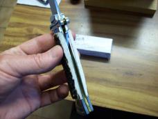 A. G. A. Campolin Dominus Lever Maltese Cross Large 9 Incher Lockback W/Genuine Stag/Antler NIB A. G. A. Campolin Dominus Lever Maltese Cross Large 9 Incher Lockback W/Genuine Stag/Antler NIB