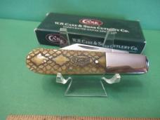Case XX 2006 Antique Bone Rattle Snakeskin Limited Edition Barlow Pattern # 62009 1/2 SS Case XX 2006 Antique Bone Rattle Snakeskin Limited Edition Barlow Pattern # 62009 1/2 SS