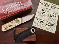 Vintage Gerber Touche Belt Buckle Knife, With Original Box & Paper, Unused Vintage Gerber Touche Belt Buckle Knife, With Original Box & Paper, Unused