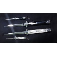 Stiletto style OTF pairs, 4 knives 11” and 4-1/2” Stiletto style OTF pairs, 4 knives 11” and 4-1/2”