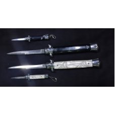 Stiletto style OTF pairs, 4 knives 11” and 4-1/2” Stiletto style OTF pairs, 4 knives 11” and 4-1/2”
