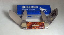 2003  Bulldog Brand Sunfish Elephant Toenail Knife  4 1/4" MIB 4 Blade Red Hummingbird Mint