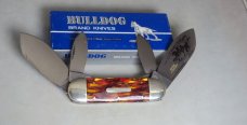 2003  Bulldog Brand Sunfish Elephant Toenail Knife  4 1/4" MIB 4 Blade Red Hummingbird Mint