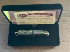 CASE Peanut Paua Abalone Knife w/Scissors Presentation Box