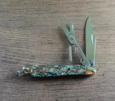 CASE Peanut Paua Abalone Knife w/Scissors Presentation Box