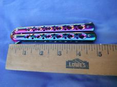 Tanto point Butterfly /  Balisong Knife  4" blade