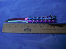 Tanto point Butterfly /  Balisong Knife  4" blade