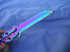 Tanto point Butterfly /  Balisong Knife  4" blade