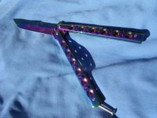 Tanto point Butterfly /  Balisong Knife  4" blade