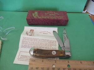 Colonel Coon Knives Smooth Brown Bone Mini Trapper Pattern # 782-13