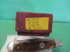 Colonel Coon Knives Smooth Brown Bone Mini Trapper Pattern # 782-13
