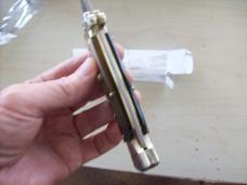 A. G. A. Campolin Dominus Lever Maltese Cross Large 9 Incher Lockback W/Brazilian Horn Handles NIB A. G. A. Campolin Dominus Lever Maltese Cross Large 9 Incher Lockback W/Brazilian Horn Handles NIB