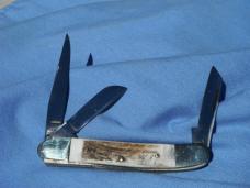 Miller Bros, Deer Stag scales, 3" Pocket Knife, Like New With Box folding Stockman pocketknife Miller Bros, Deer Stag scales, 3" Pocket Knife, Like New With Box folding Stockman pocketknife