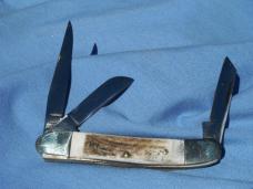Miller Bros, Deer Stag scales, 3" Pocket Knife, Like New With Box folding Stockman pocketknife Miller Bros, Deer Stag scales, 3" Pocket Knife, Like New With Box folding Stockman pocketknife