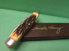Schrade Uncle Henry Imitation Stag Handle King Ranch Stockman Pattern # 885UH Schrade Uncle Henry Imitation Stag Handle King Ranch Stockman Pattern # 885UH