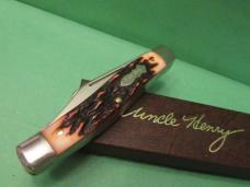 Schrade Uncle Henry Imitation Stag Handle King Ranch Stockman Pattern # 885UH Schrade Uncle Henry Imitation Stag Handle King Ranch Stockman Pattern # 885UH