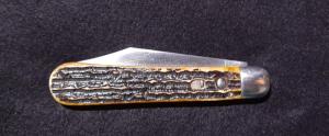 Schrade Cut Co. 4 7/8” Hunter Rescaled w/Winterbottom Bone