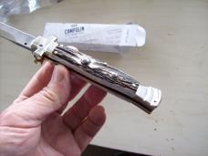 A. G. A. Campolin Lever Maltese Cross Bayonet Large 9 Incher Lockback W/Genuine Stag/Antler NIB A. G. A. Campolin Lever Maltese Cross Bayonet Large 9 Incher Lockback W/Genuine Stag/Antler NIB