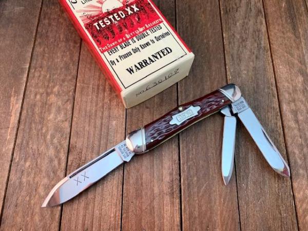 Case Classic 3 Backspring Whittler Utica Jigged Bone 1990 Case Classic 3 Backspring Whittler Utica Jigged Bone 1990